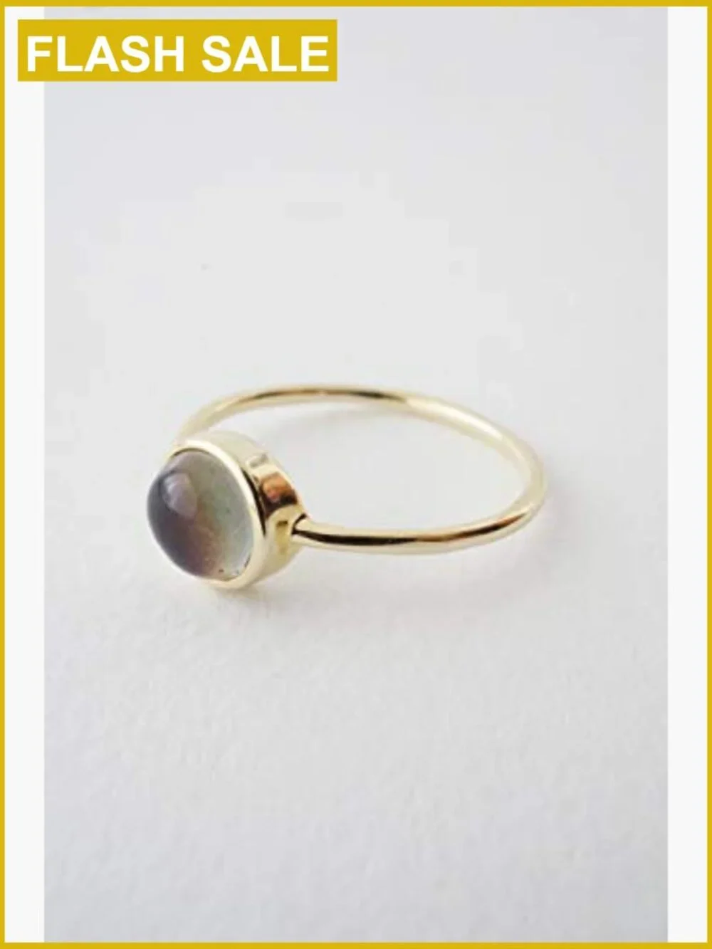 Mood Ring - Gold Plated Stacking Ring Size 6